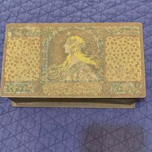 Vintage Decorative Box with Art Nouveau Design